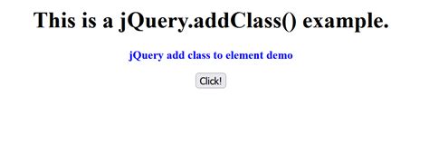 jQuery Add Class (with Example) .